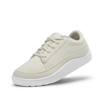 Beige / White Men's Allbirds Canvas Pacers Sneakers | ZA4004DN