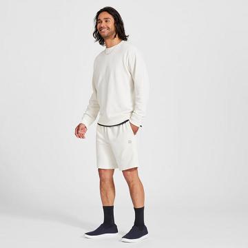Beige / White Men's Allbirds R&R Sweat Shorts | ZA4300RW