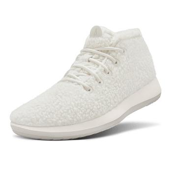 Beige / White Men's Allbirds Wool Runner-up Fluffs High Tops | ZA4224QZ