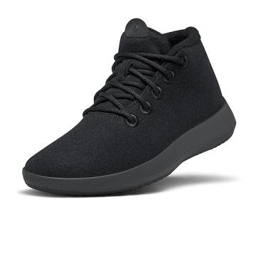Black / Grey Women's Allbirds Wool Runner-up Mizzles High Tops | ZA4658PQ