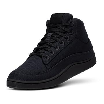 Black Men's Allbirds Canvas Pacer Mids High Tops | ZA4221RW