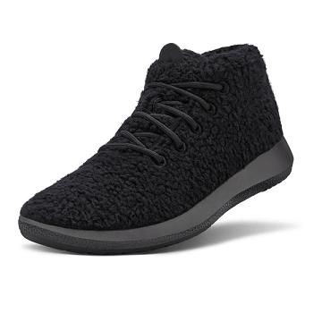 Black Men's Allbirds Wool Runner-up Fluffs High Tops | ZA4223WY