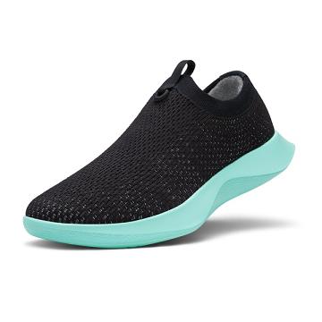 Black / Mint Women's Allbirds Tree Dasher Relay Sneakers | ZA4473SO