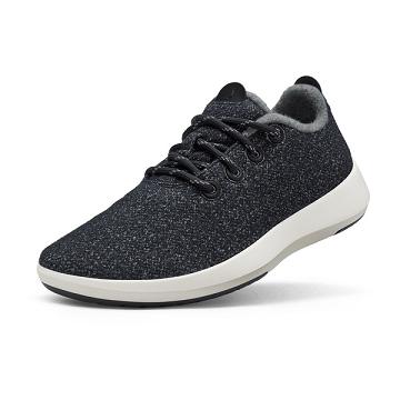 Black / White Women's Allbirds Wool Mizzles Waterproof Shoes | ZA4717EX