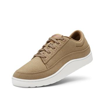 Brown Men's Allbirds Canvas Pacers Sneakers | ZA4003FM