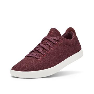 Burgundy Men's Allbirds Wool Pipers Sneakers | ZA4028HK