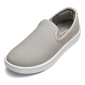 Grey Men's Allbirds Wool Lounger Woven Slip On Shoes | ZA4086PQ