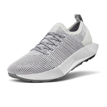 Grey / White Men's Allbirds Tree Flyers Running Shoes | ZA4186FM