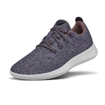 Grey / White Men's Allbirds Wool Runner Sneakers | ZA4052PQ