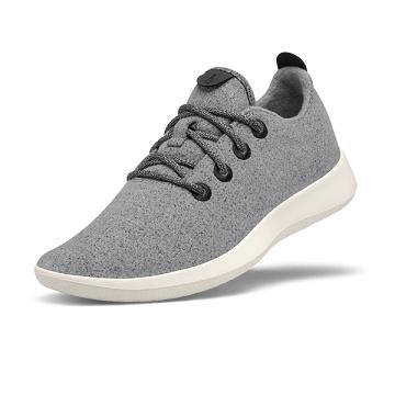 Grey / White Men's Allbirds Wool Runner Sneakers | ZA4063YU