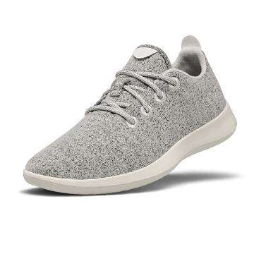 Grey / White Women's Allbirds Wool Runner Sneakers | ZA4493KI