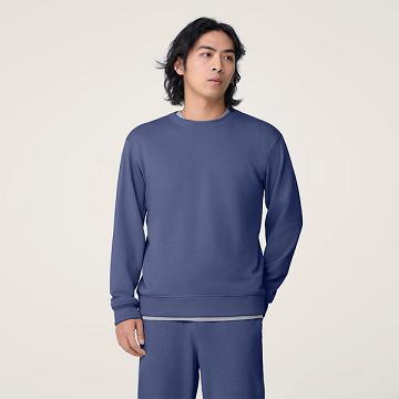 Navy / Blue Men's Allbirds R&R Sweat Shirts | ZA4310SO