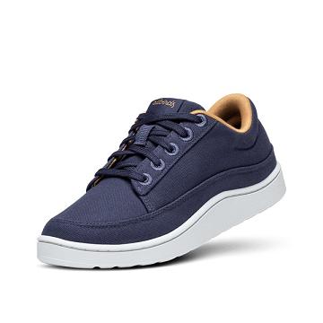 Navy Men's Allbirds Canvas Pacers Sneakers | ZA4006AP