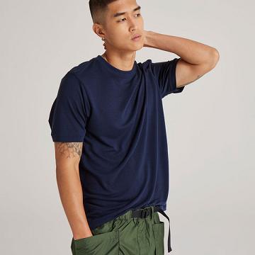 Navy Men's Allbirds Sea T Shirts | ZA4286JJ