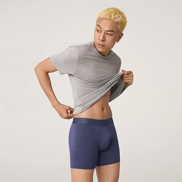 Navy Men's Allbirds Trino® Boxer Brief Underwear | ZA4275WY