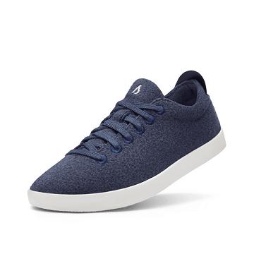 Navy Men's Allbirds Wool Pipers Sneakers | ZA4029GL