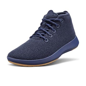 Navy Men's Allbirds Wool Runner-up Mizzles Waterproof Shoes | ZA4259AP