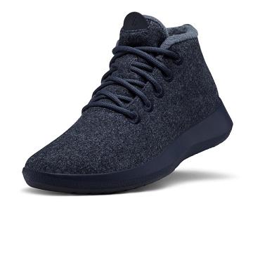 Navy Women's Allbirds Wool Runner-up Mizzles Waterproof Shoes | ZA4695BC