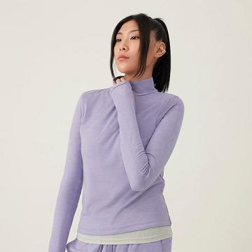 Purple Women's Allbirds Performance Quarter Zip Hoodie | ZA4774HK