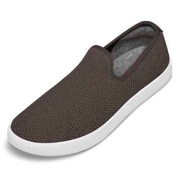 Taupe / White Men's Allbirds Tree Loungers Slip On Shoes | ZA4110AP