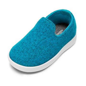 Turquoise Kids' Allbirds Smallbirds Wool Loungers Slip On Shoes | ZA4871QZ