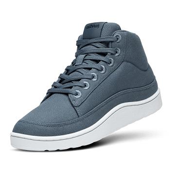 Turquoise Men's Allbirds Canvas Pacer Mids High Tops | ZA4220TV