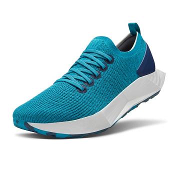 Turquoise Men's Allbirds Tree Flyers Running Shoes | ZA4179ZG