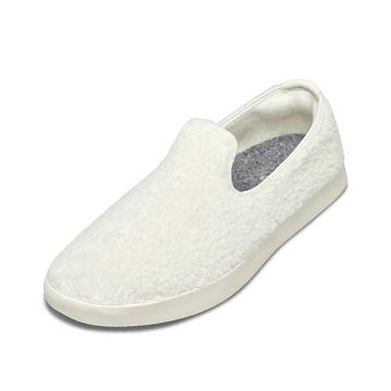 White Men's Allbirds Wool Lounger Fluffs Slip On Shoes | ZA4091TV