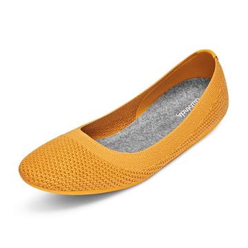 Yellow Women's Allbirds Tree Breezers Flat Shoes | ZA4667QZ